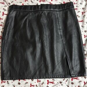 Rue21 Black Faux Leather Mini Skirt